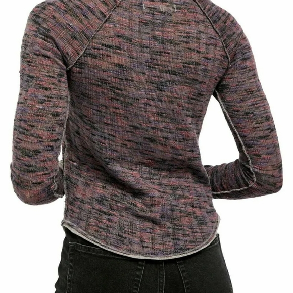 FREE PEOPLE WE THE FREE NWT Spaced Out Scoop Neck Long Sleeve Knit Shirt - Picture 3 of 14